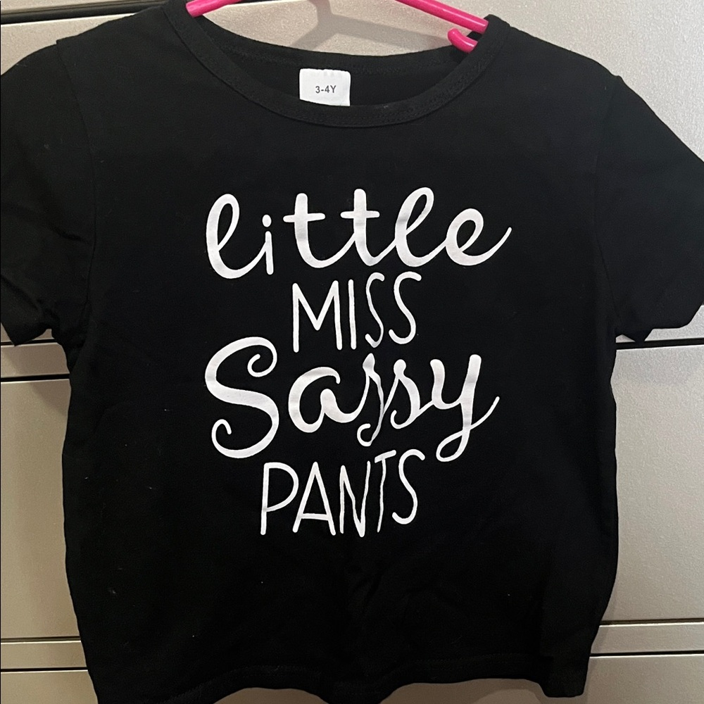 Black Little Miss Sassy Pants T-Shirt